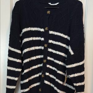 Black and White Striped Sweater